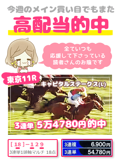 メルマガ競馬予想的中その１