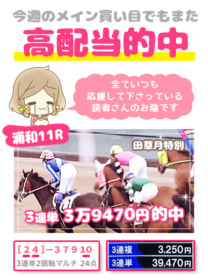 メルマガ競馬予想的中その１