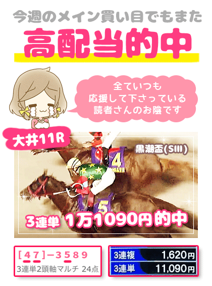 メルマガ競馬予想的中その１