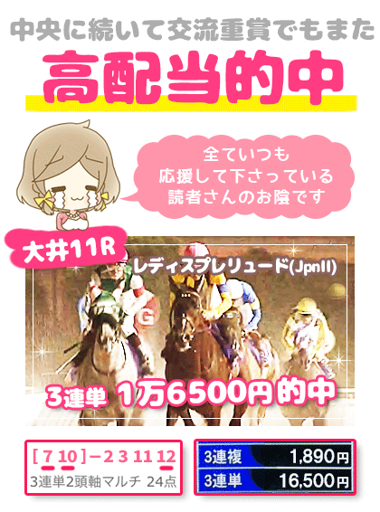メルマガ競馬予想的中その１