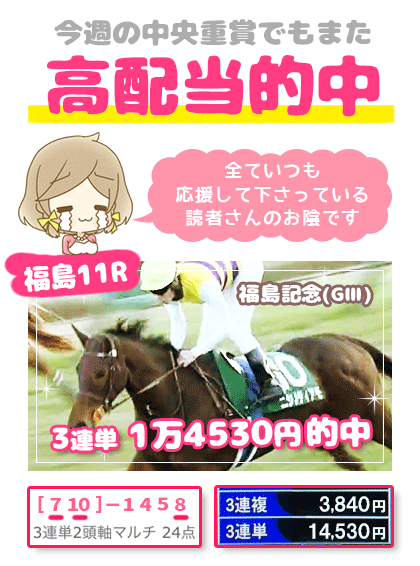 メルマガ競馬予想的中その1