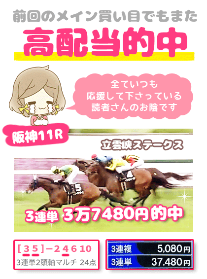 メルマガ競馬予想的中その１