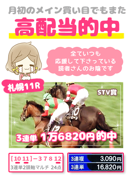 メルマガ競馬予想的中その1