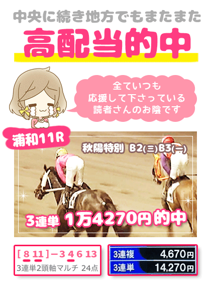 メルマガ競馬予想的中その2
